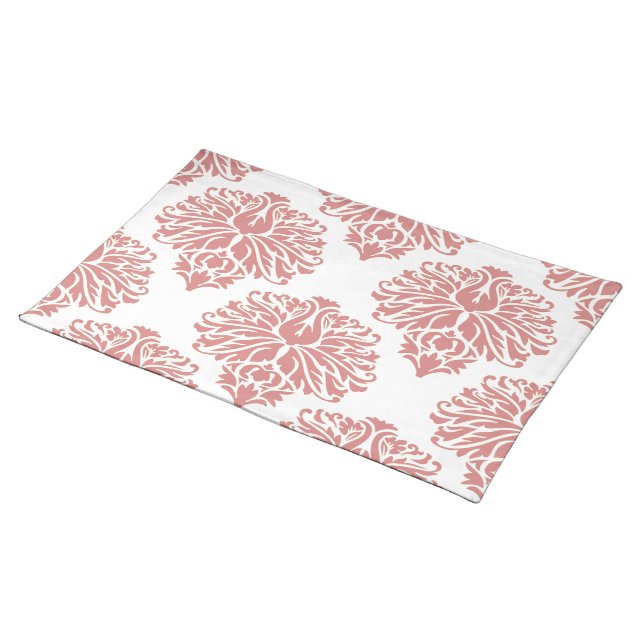 Pink Elegant Damask Placemat (On Table)