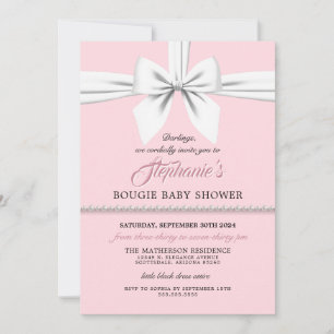 Pink Elegant Fancy Tiffany Baby Shower Invitation