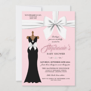 Pink Elegant Fashion Ethnic Tiffany Baby Shower Invitation