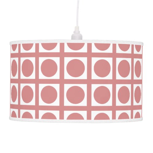 Pink Elegant Grid Dots Pendant Lamp