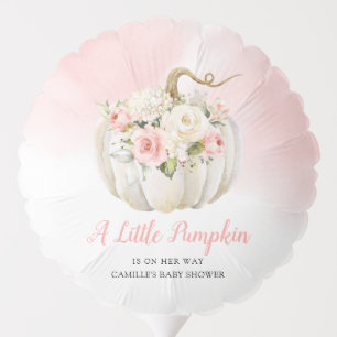 Pink Elegant Little Pumpkin Girl Baby Shower Balloon