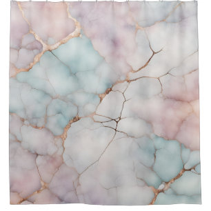 Pink Elegant Marble Stone Texture Shower Curtain