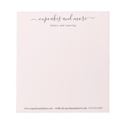 Pink Elegant Minimalist Business Notepad