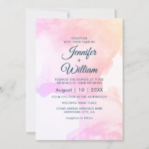 Pink Elegant Modern Watercolor Ink