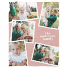 Pink elegant multi photo family home decor gift