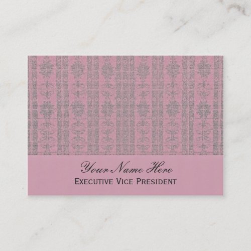 Pink Elegant Pattern Business Cards