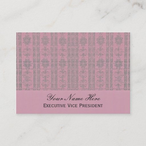 Customizable Pink Elegant Pattern Business Cards
