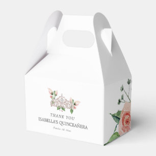 Pink Elegant Quinceañera Favor Boxes