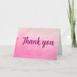 Pink elegant thank you card