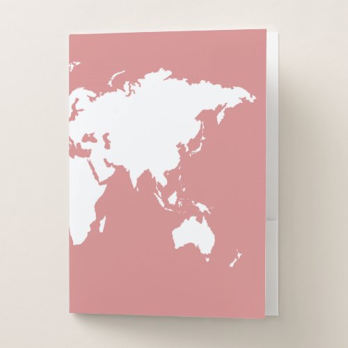 Pink Elegant World Pocket Folder