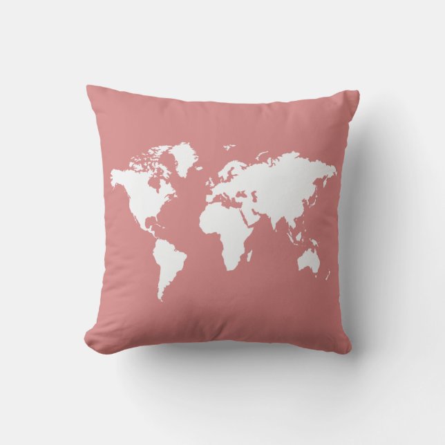 Pink Elegant World Throw Pillow (Front)
