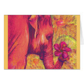 pink elepant with hibiscus (Front Horizontal)