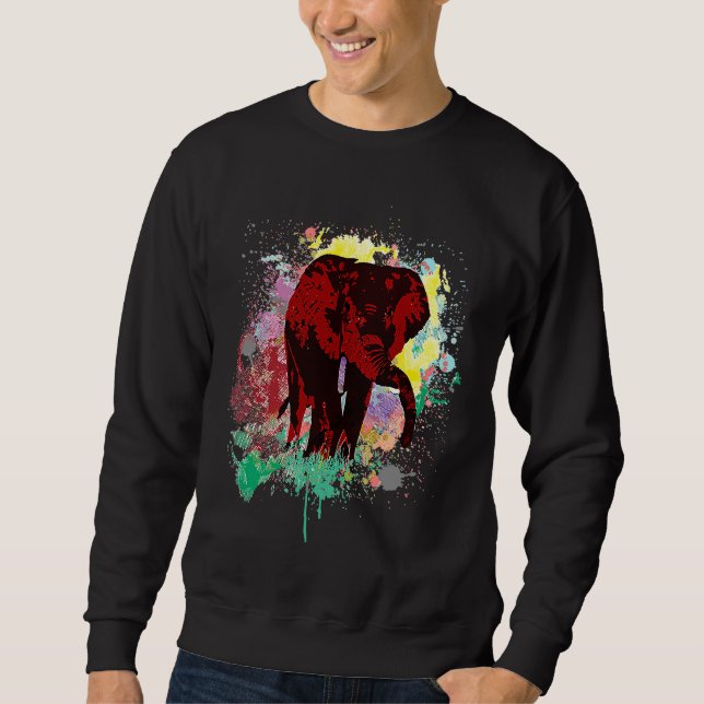 Pink Elephan For Women Men Teen Girls Boys Artsy T Sweatshirt (Front)