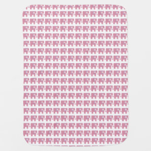 Pink elephant baby blanket