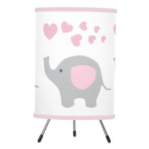 Pink Elephant Baby Girl Nursery Safari Animals Tripod Lamp