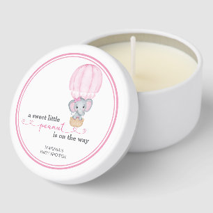 Pink Elephant Baby Girl Shower Mini Candle Favors
