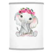 Pink Elephant Baby Lamp Shade (Front)