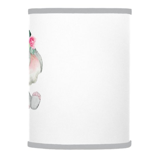 Pink Elephant Baby Lamp Shade (Right)