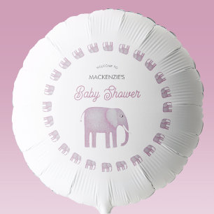 Pink Elephant Baby Shower Balloon