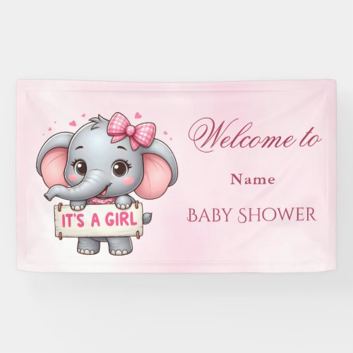 Pink Elephant Banner