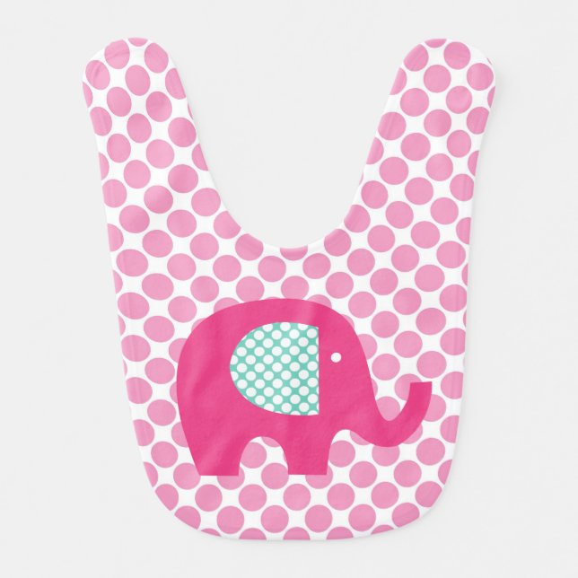 Pink Elephant Bib (Front)