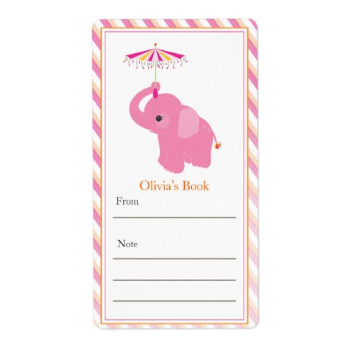 Pink Elephant Bookplate