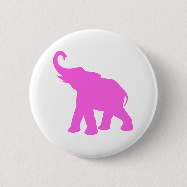 Pink Elephant Button (Front)