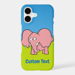 Pink Elephant Cartoon iPhone 17 Case