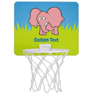 Pink elephant cartoon mini basketball hoop