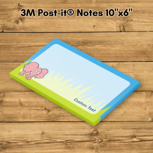 Pink Elephant Cartoon Post-it Notes