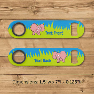 Pink elephant cartoon speed bottle opener