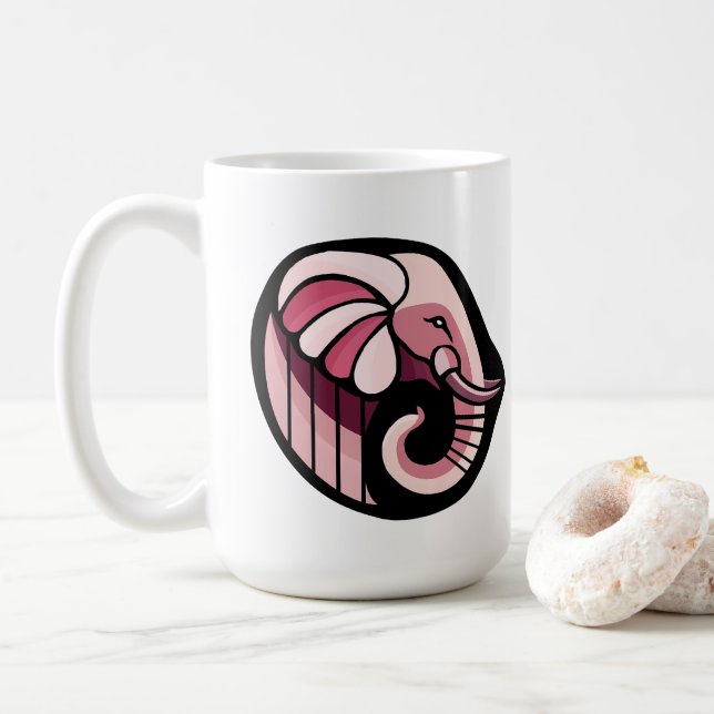 Pink Elephant Coffee Mug (With Donut)
