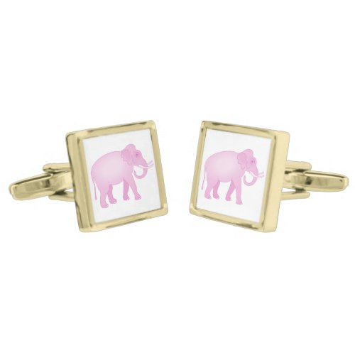 Pink Elephant Cufflinks