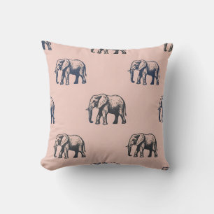 Pink Elephant Farmhouse Pillow Decor