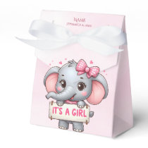 Pink Elephant Favor Box