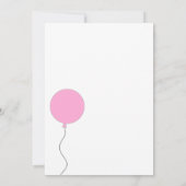 Pink Elephant First Birthday Party Invitation (Back)