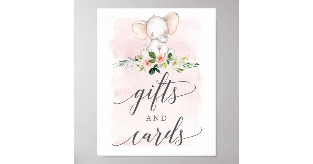 Pink Elephant Gifts and Cards Sign Zazzle