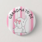 Pink Elephant Grandma to be Baby Shower Pin