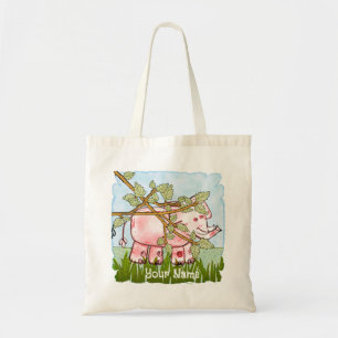 Pink Elephant Hiding Tote Bag