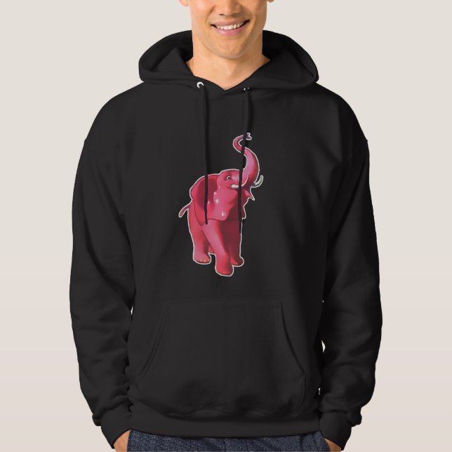 Pink elephant hoodie (Front)
