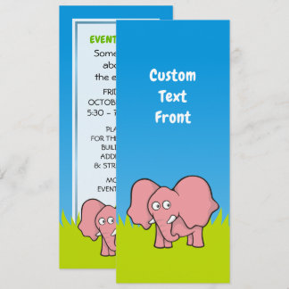 Pink Elephant Invitation