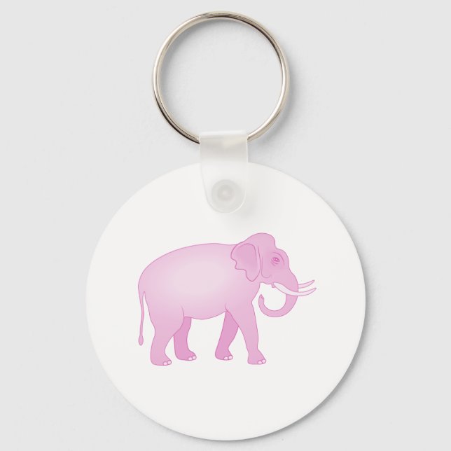 Pink Elephant Keychain (Front)