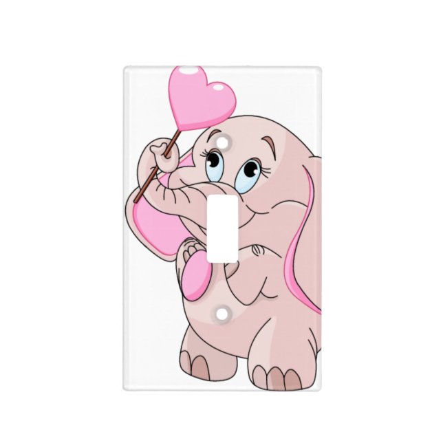 Pink Elephant light switch (Front)