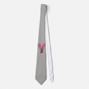 Pink Elephant Neck Tie