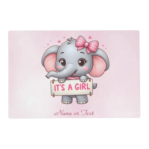 Pink Elephant Placemat