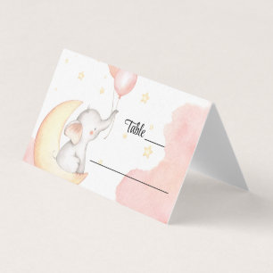 Pink Elephant Placement Card