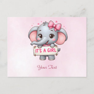 Pink Elephant Postcard