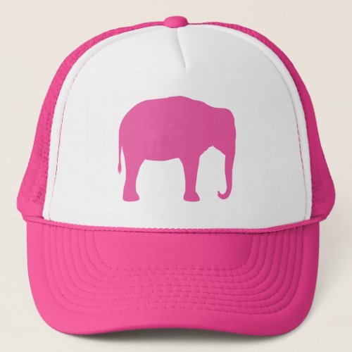 Pink Elephant Silhouette Trucker Hat