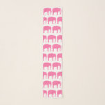 Pink Elephant Silhouettes Pattern Scarf<br><div class="desc">Fun Pattern with Pink Elephants</div>