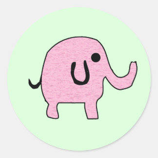Pink Elephant Sticker